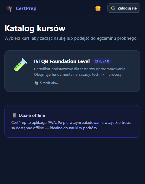 Podgląd aplikacji Qualifly